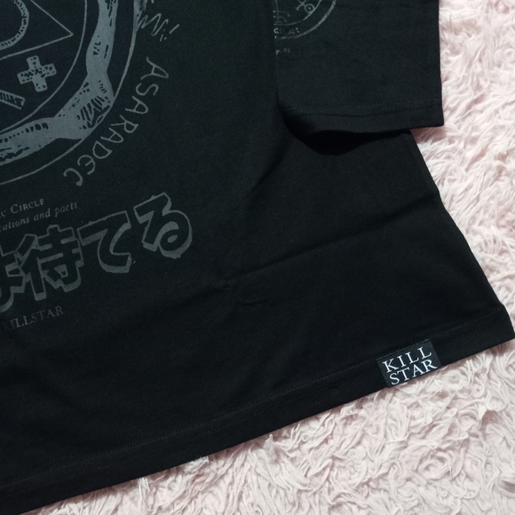 Killstar nwt long sleeve gothic tee! occult pentagram subtle design - Picture 5 of 13